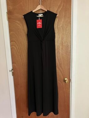 Old Nay Occasion Black Knot-Front Sleeveless Maxi Dress